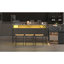Ensemble de table de bar 59 pouces, table de salle à manger, table de canapé avec prise de courant et lumière DEL, 3 tabourets de selle, table de bar 4 pièces et chaises pour le salon, la salle à manger et la cuisine-454203826