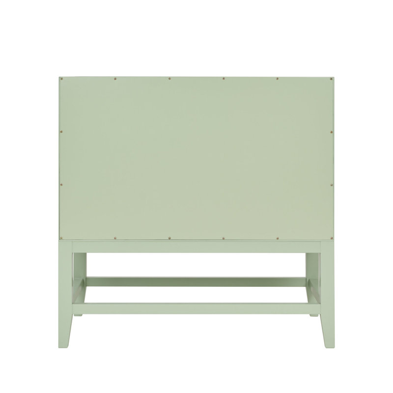 Emmeline 36'' W Single Vanity, Parisien Bleu Quartz, Pistachio, 8" Widespread