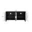 Grandes portes facettées sculptées et épissées combinées avec des cadres noirs pour table télé, buffets, armoires décoratives