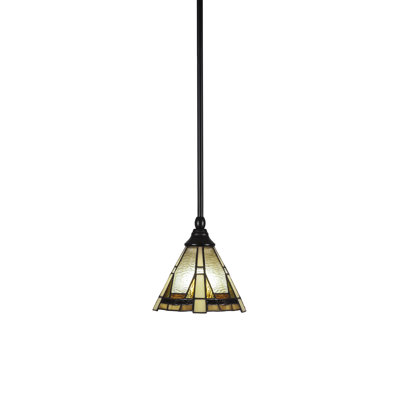 Mini-luminaire suspendu suspendu avec verre d'art Zion de 7 po
