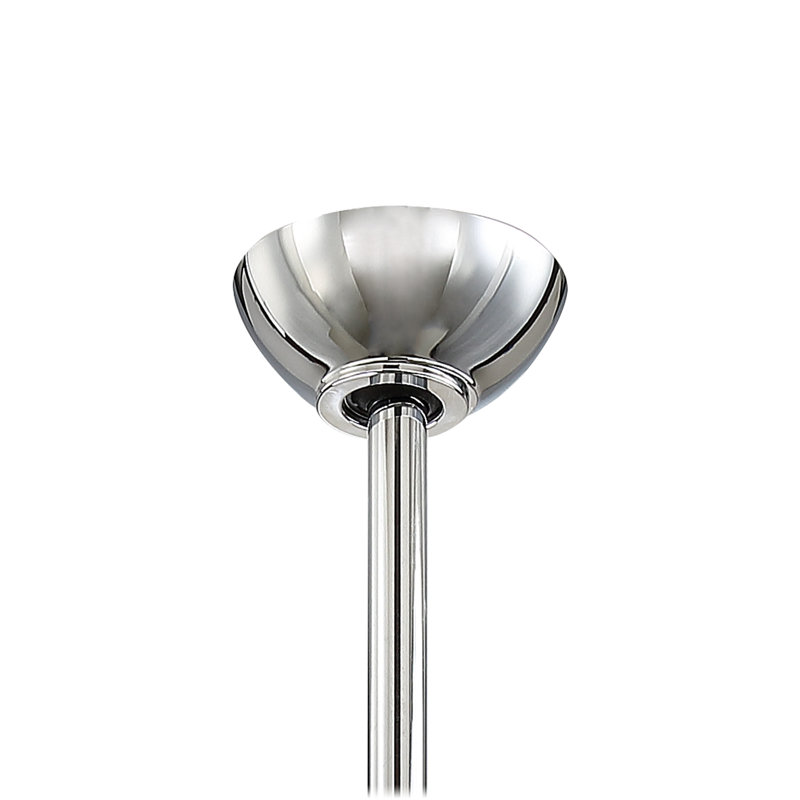 Chrome and Silver 56" LED Ceiling Fan with Crystal Chandelier