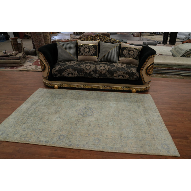 Handmade Transitional Oushak Area Rug 5x8