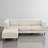 4 - Piece Upholstered Beige Tufted Corduroy Modular Sectional with Pillow Back and Removable Flip-Tray Top Storage Ottoman-1624904047