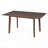 Rustic Farmhouse Rectangular Dining Table with Solid Wood Frame (60", Walnut)-1718405696