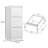 3 Drawer Vertical File Cabinet with Lock, Narrow Metal Steel Storage Cabinet for Home Office, Fits A4, Legal & Letter Size Files, Assembly Required