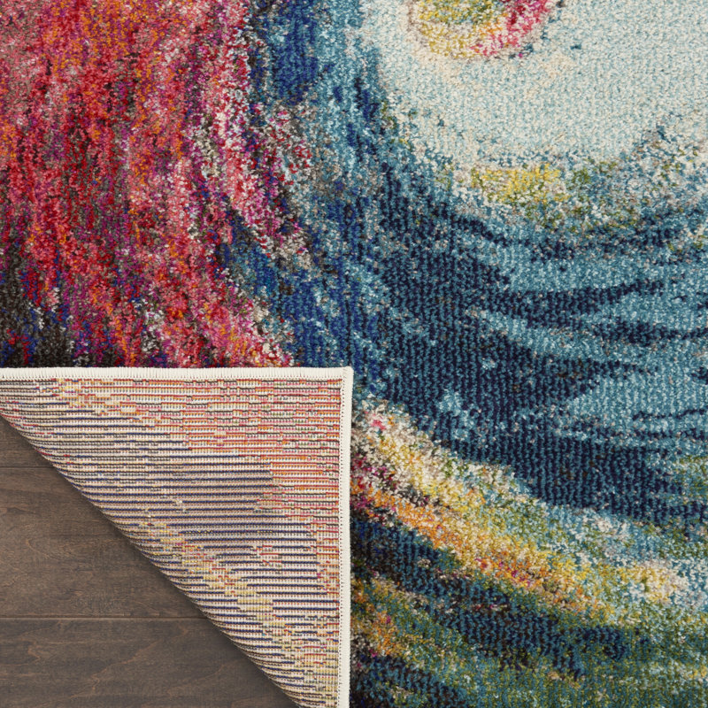 Velva Abstract Multicolor Area Rug, Rectangle 7'10" x 10'6"