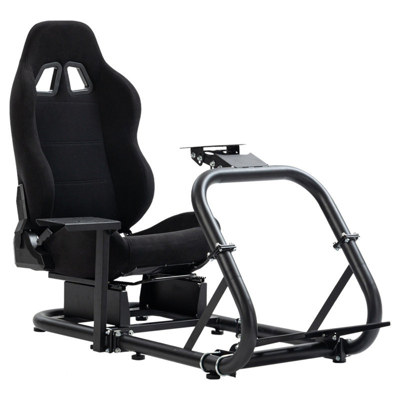  G27 (stability Series) Pro Adjustable Driving Racing Simulator Cockpit With Black Chair Fits For Logitech G29 G920 G923,thrustmaster T300rs,fantec T3pa Tgt, Wheel & Pedals Not Included