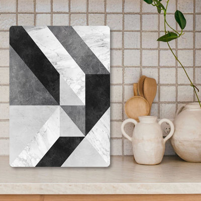 Flourish Premium Tempered Glass Cutting Board, 11.8 x 15.7 inches | Antibacterial, Easy Clean, Non-Slip Silicone Feet | 100% Durable Glass, Thickness: 0.16 inches | Ideal for Kitchen Prep, Safe & Stylish Cooking Solution