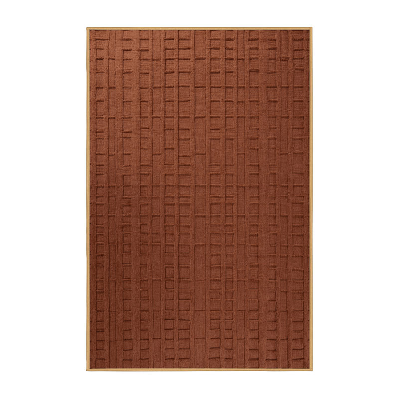 Tapis brun treillis lavable à la machine