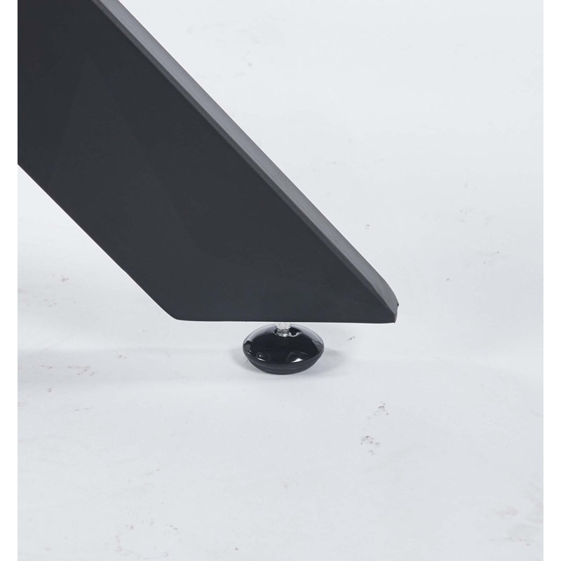 Round Dining Table with cross metal leg and tempered glass, Black, 29.13''H x 35.43''L x 35.43''W, Transparent