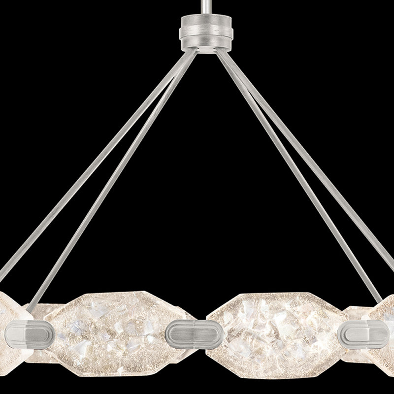 Allison Paladino 32 - Light Chandelier, Platinized Silver