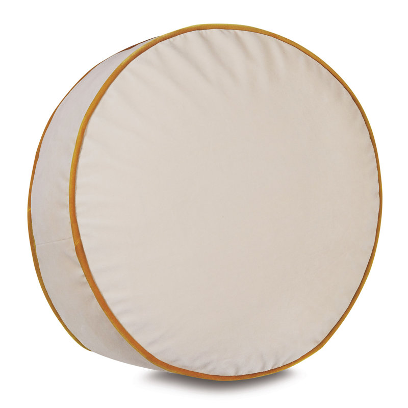 Studio 773 Lifestyle Velvet Circular Pillow Cover & Insert, Ivory