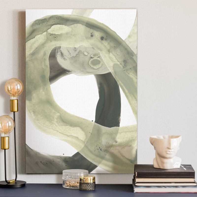 «Gold and Gray Exploration IX», reproduction d'art sur toile, H 12 po x l 8 po x P 1 po