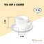 Fine Porcelain Olivia Collection Tea Cup And Saucer 75ml