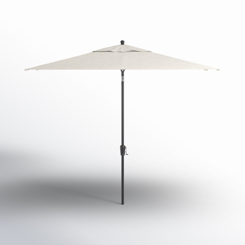 Natalie 103'' x 78'' Rectangular Market Umbrella, Starring Gray, Canvas Jockey Red Sunbrella® Canvas