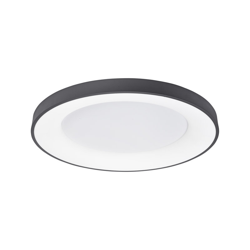 LED Flush Mount, Black, 9cm H x 60cm W x 60cm D, 3000K