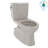 TOTO® Vespin® II 1G® Two-Piece Elongated 1.0 GPF Universal Height Skirted Design Toilet with CEFIONTECT, Bone-22901171-67228993