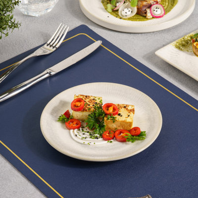 Assiette ronde sans bord en porcelaine Premium Premium Va au micro-ondes et au lave-vaisselle