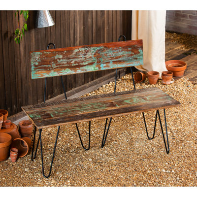 Banc de jardin en fer intérieur/extérieur