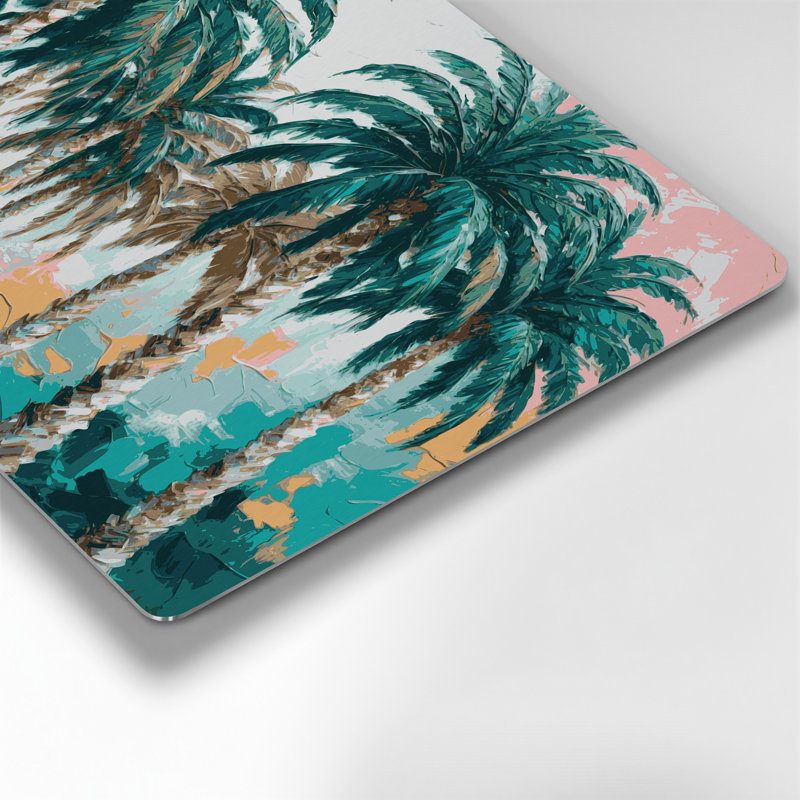 «Botanical Royal Palm», art mural en métal bleu, H 11 po x l 14 po