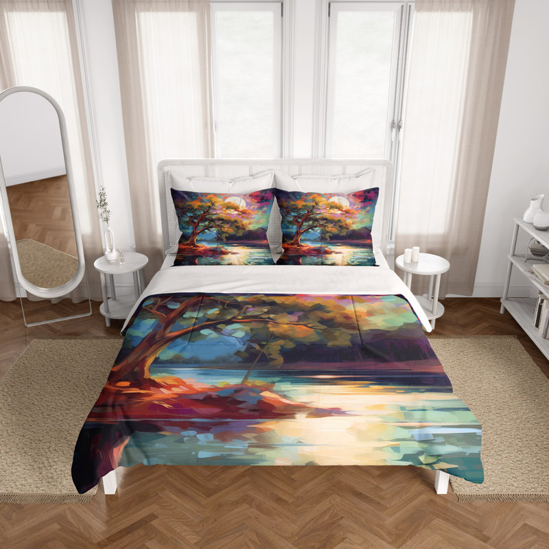 Abstract Duvet Cover, King Duvet Cover + 2 King Shams