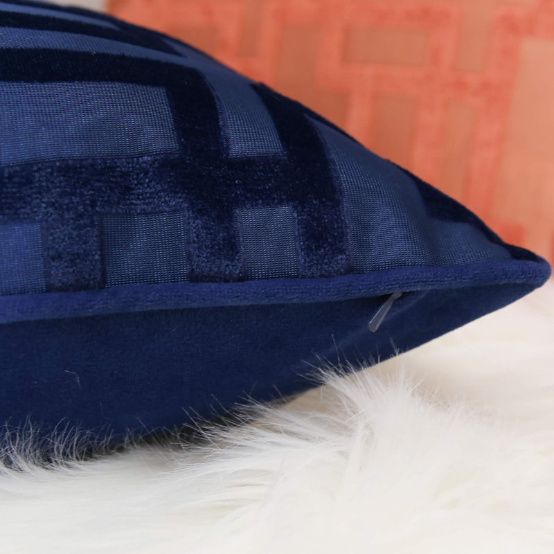 Reversible Throw Pillow, Blue