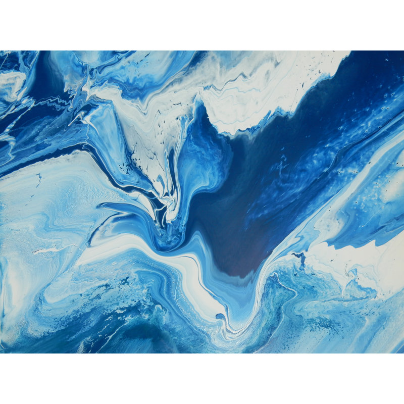 Will Birdwell " COBALT STORM " by Will Birdwell, 25.25" H x 31.25" W, Black Framed Paper