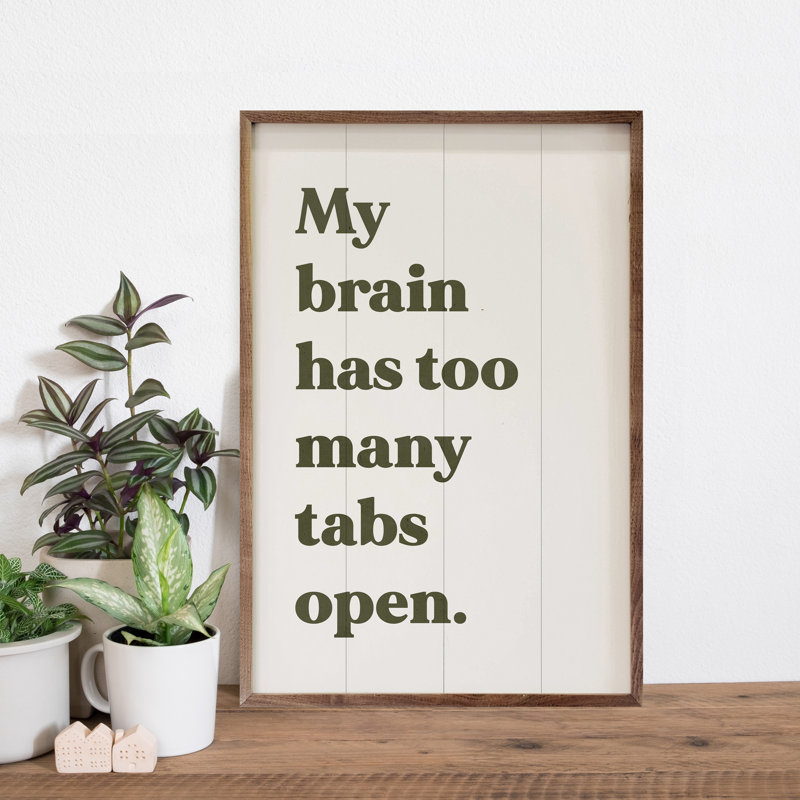 Too Many Tabs Open - blanc, Blanc, H 16 po x l 10 po