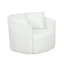 Fauteuil d'appoint pivotant en sherpa blanc Rory