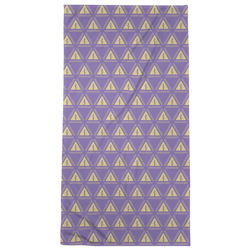 Barbra Beach Towel, Dark Lavender/Yellow