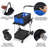 2-Tier Portable Collapsible Utility Cart Shopping Cart