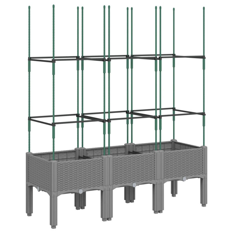 Aisatou Elevated Planter, Light Grey