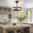 Modern LED Ceiling Fan with Lights Seamless Dimming 6 Speeds With Remote Control Timer Function