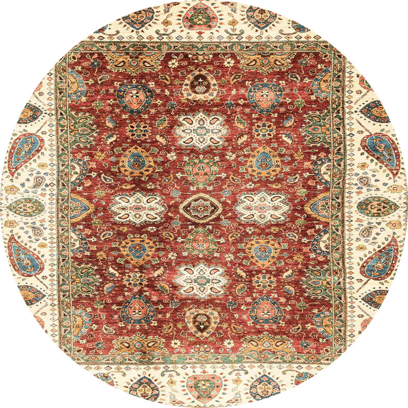 Abstract Indoor Rug, Round 8'