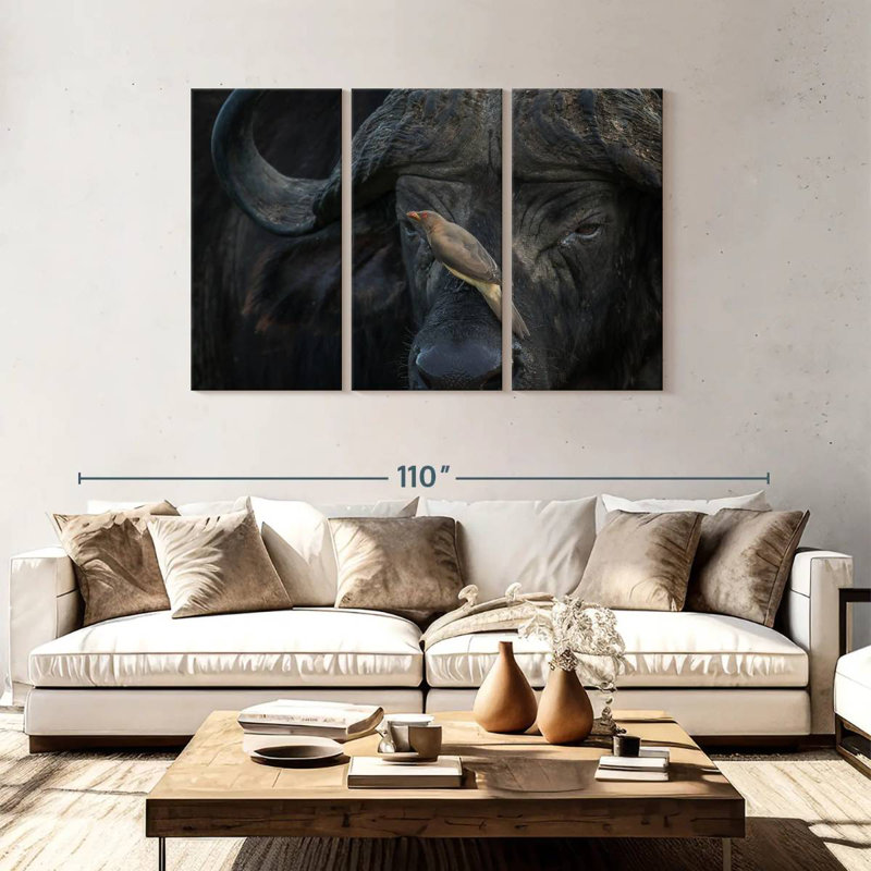 Bird On Buffalo, 48" H x 74" W