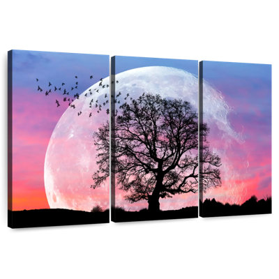 Harnek Tree And Birds Silhouette