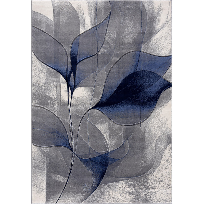 Alva Collection Abstract Patterned Modern & Contemporary Area Rug, 5'2 X 7'5