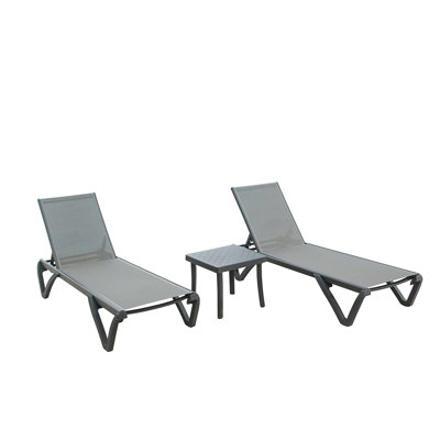 Patio Chaise Lounge Chair Set Of 3