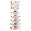 7-Tier Rotating Shoe Rack Tower 360°Spinning Shoe Display with Base Black