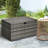 113 Gallon Deck Box, Rattan Outdoor Storage Box, Waterproof Storage Container For Indoor, Patio Furniture Cushions, Pool Supplies, Garden Tools, Dark Gray