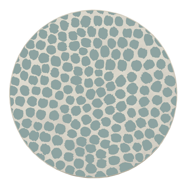 Tapis carré Puff Dotty Lake Blue 6 pi x 6 pi