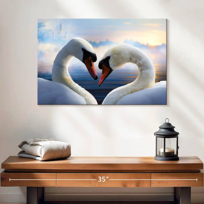 Brampt Swan Romance, 16" H x 24" W