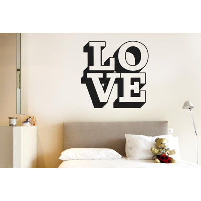 L O V E in 3D Wall Sticker