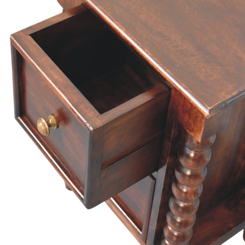 Spindle Winewood Nightstand