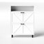 Armoire de rangement pour chaussures avec 2 tiroirs rabattables et design - Blanc antique autoportant pour vestibule, vestibule, couloir