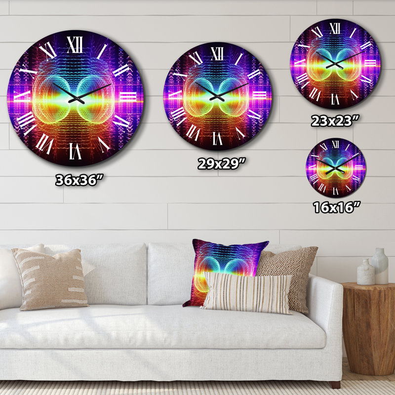 Horloge murale Waveform Spectrum Abstract Resonances, Petit