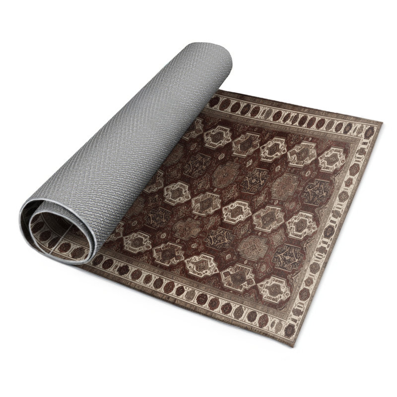 Tapis d'intérieur et d'extérieur noir Persian, Rectangulaire 3 pi x 5 pi