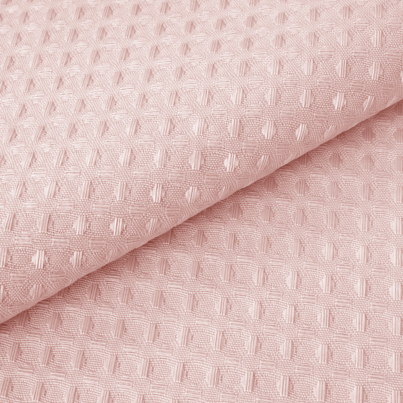 Rideau de douche Ramjani Waffle Weave, H 74 po x l 71 po, Rose