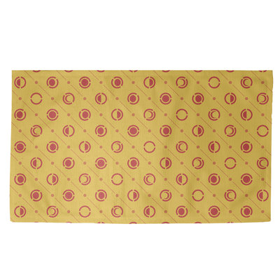 Jaune Tapis décoratif phases de lune
