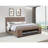 Crombie Brown Upholstered Eastern Radhika Audio Flame Visualizer Bed-368235797